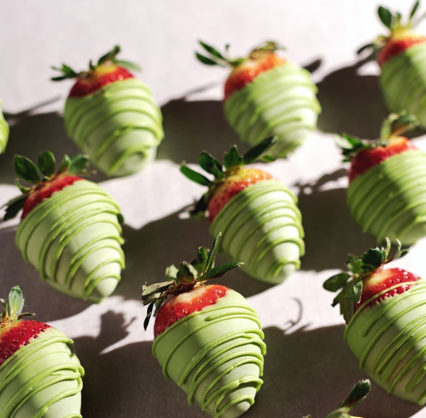 Matcha Covered Strawberries