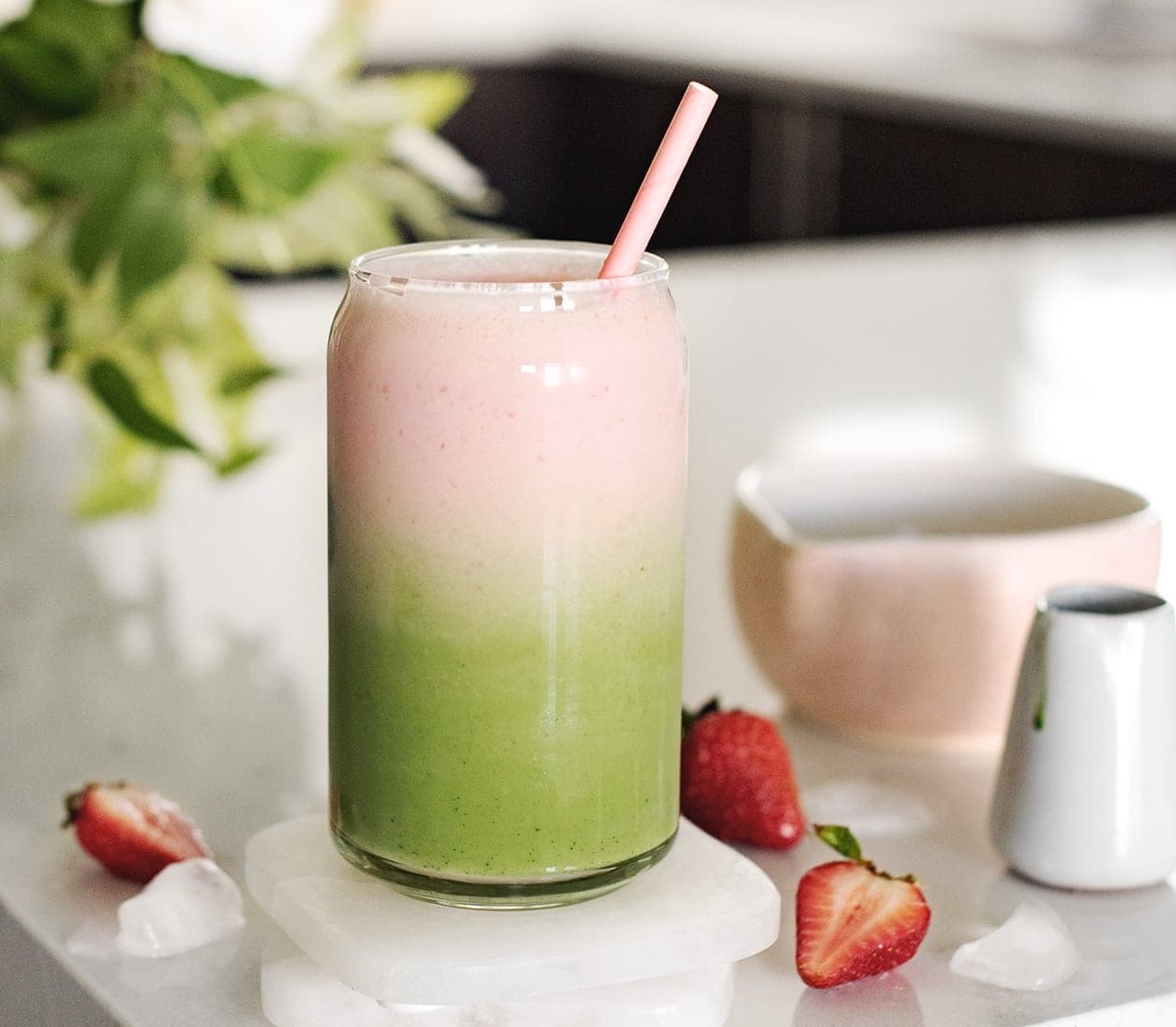 Strawberry Matcha Latte